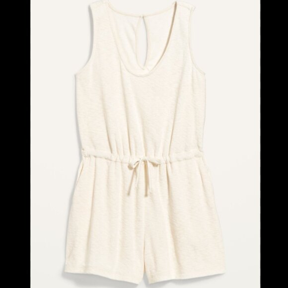 Brand New Old Navy Women’s Cream Terry Cloth Onesie Romper - Picture 4 of 16